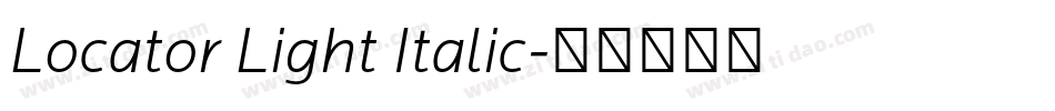 Locator Light Italic字体转换